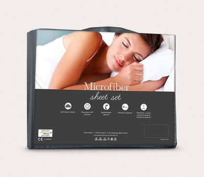 Microfiber Sheet Set by PureCare, packaging