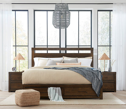 Modern Loft Brown Storage Bed Bedroom Set by Aspen Home - lifestyle