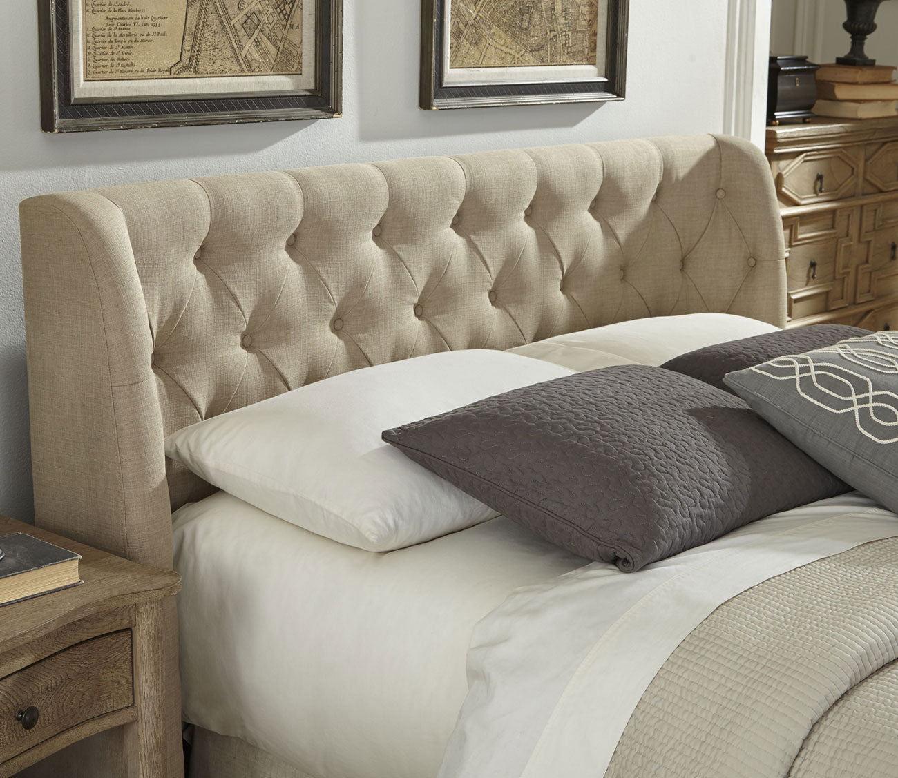 Modus Furniture Levi Wingback Upholstered Headboard by Modus Furniture