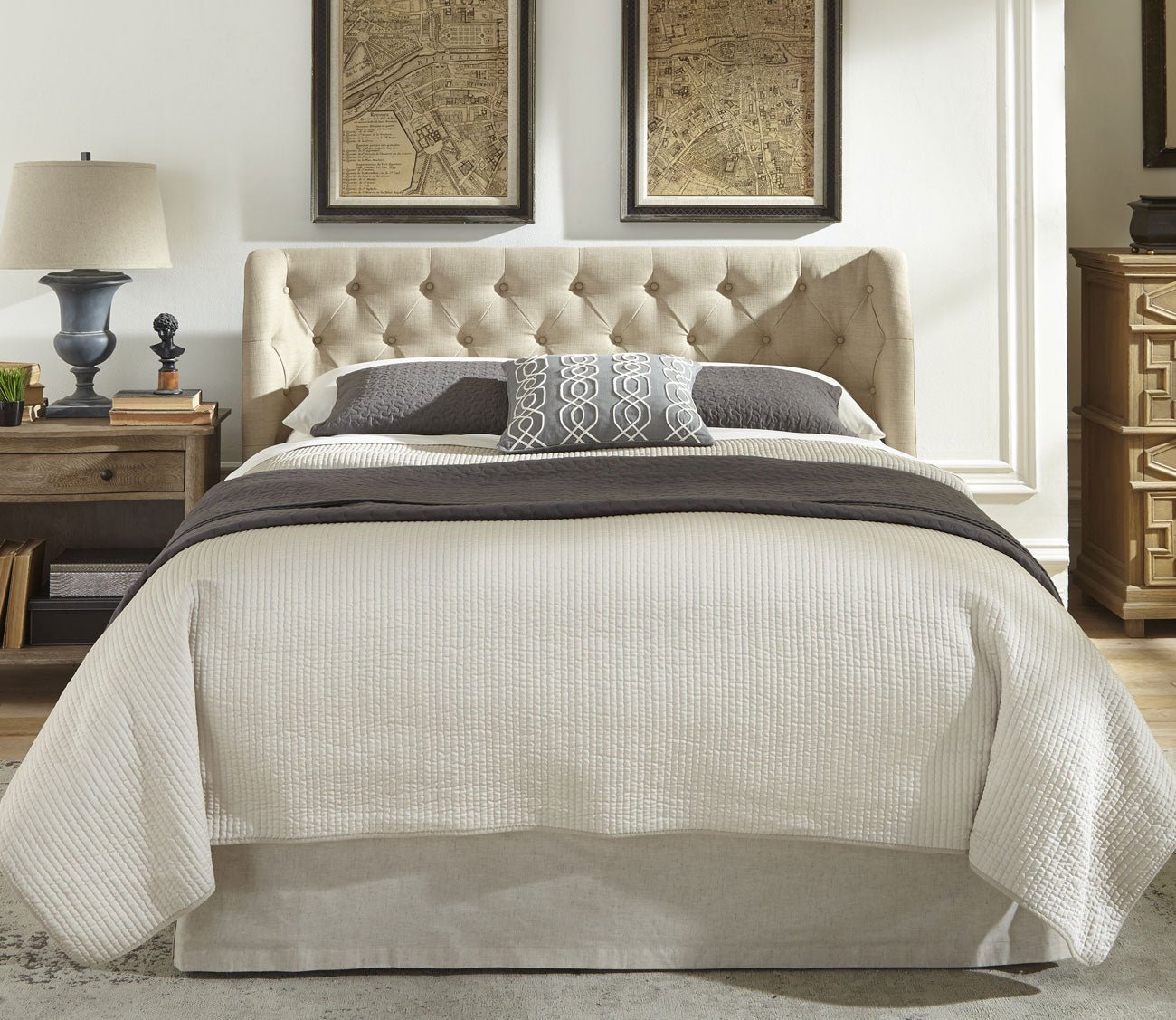Modus Furniture Levi Wingback Upholstered Headboard by Modus Furniture
