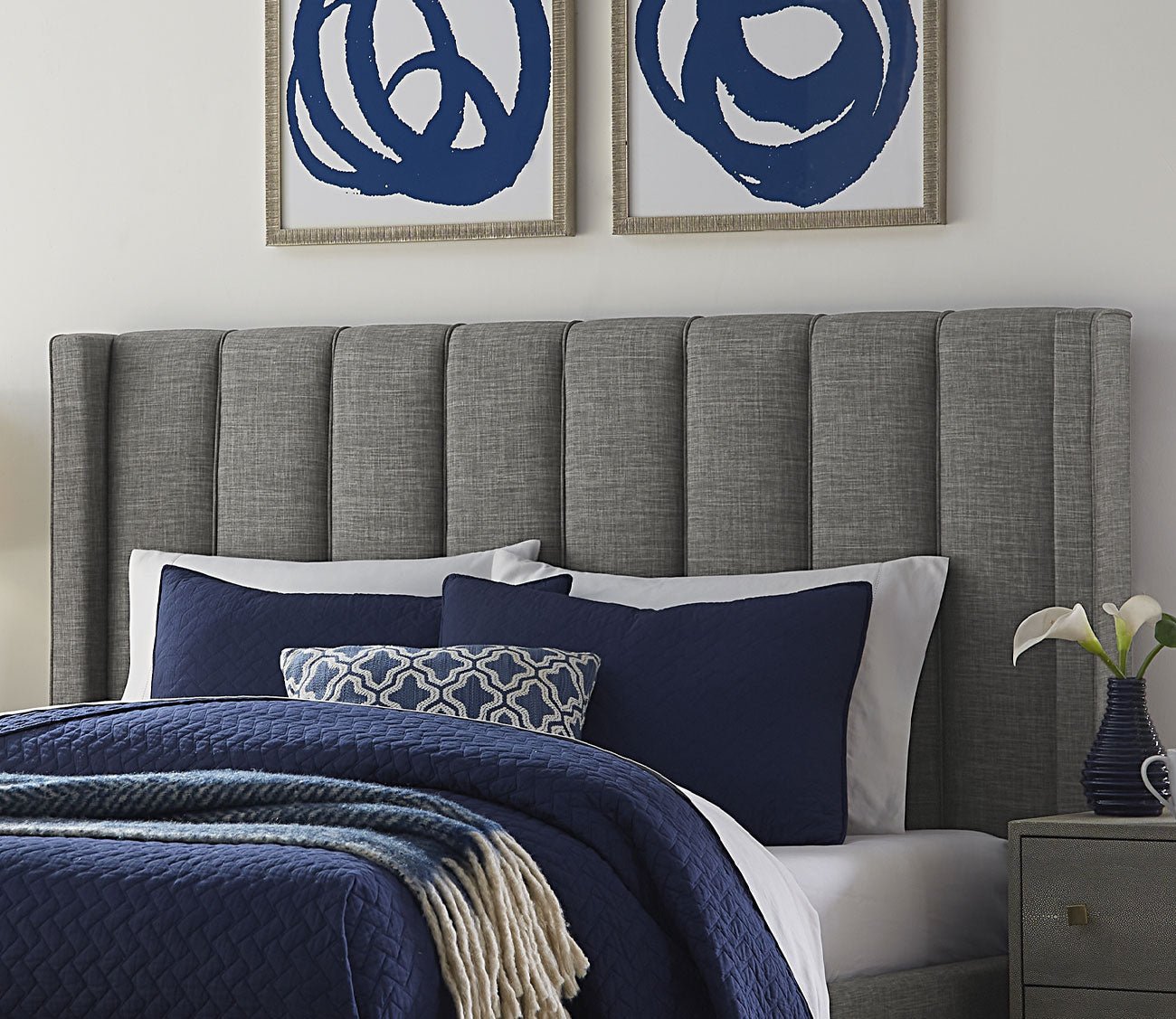 Modus Furniture Palermo Upholstered Wingback Headboard by Modus Furniture