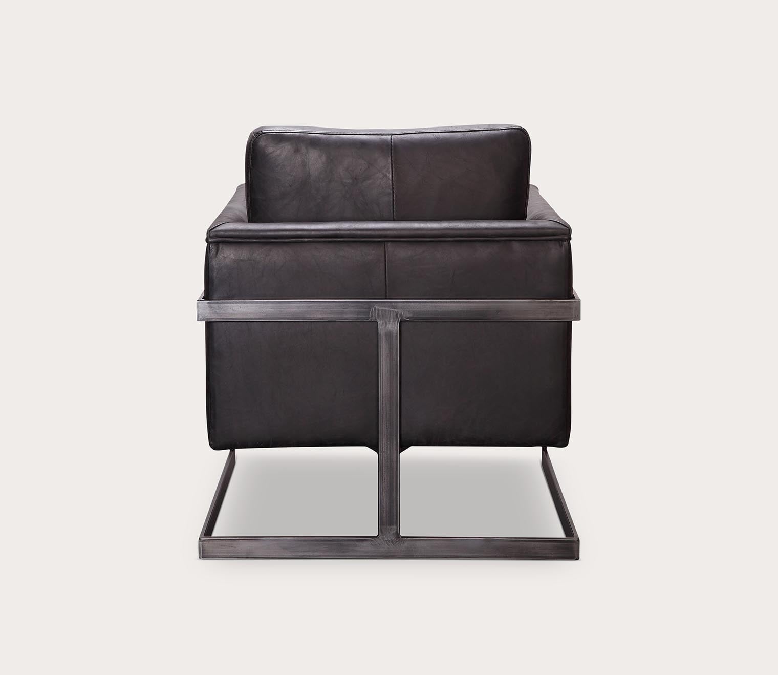 Moe's Furniture Luxley Iron Frame Upholstered Club Chair by Moe's Furniture