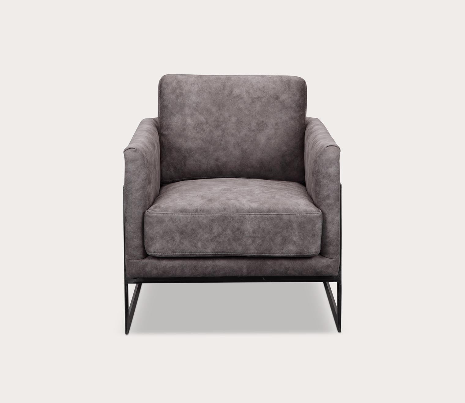 Moe's Furniture Luxley Iron Frame Upholstered Club Chair by Moe's Furniture
