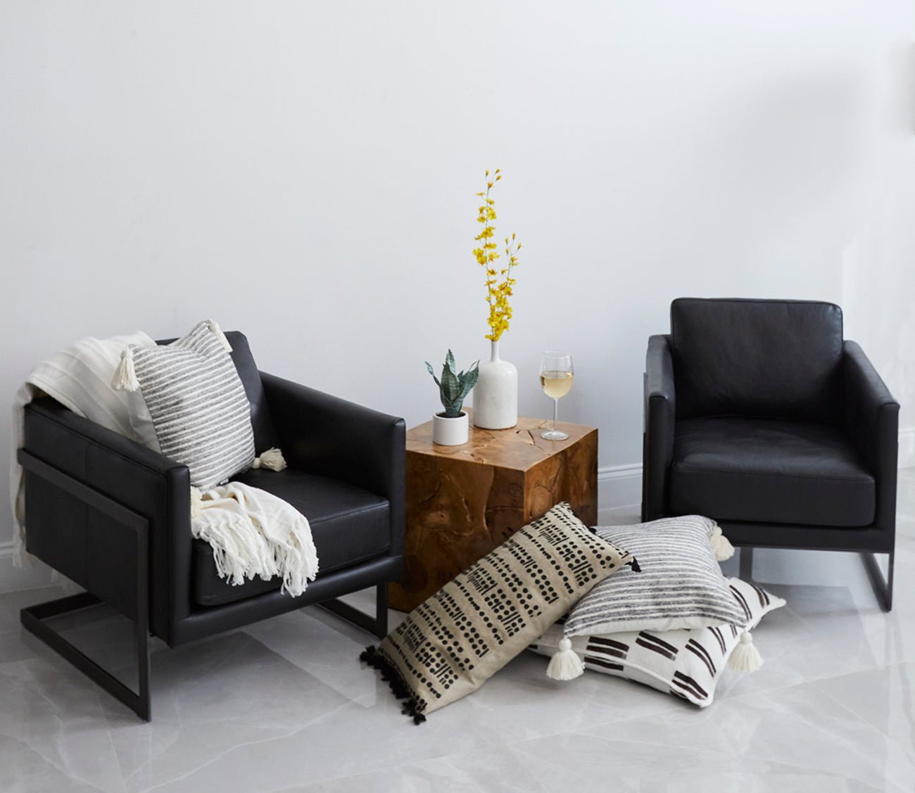 Moe's Furniture Luxley Iron Frame Upholstered Club Chair by Moe's Furniture