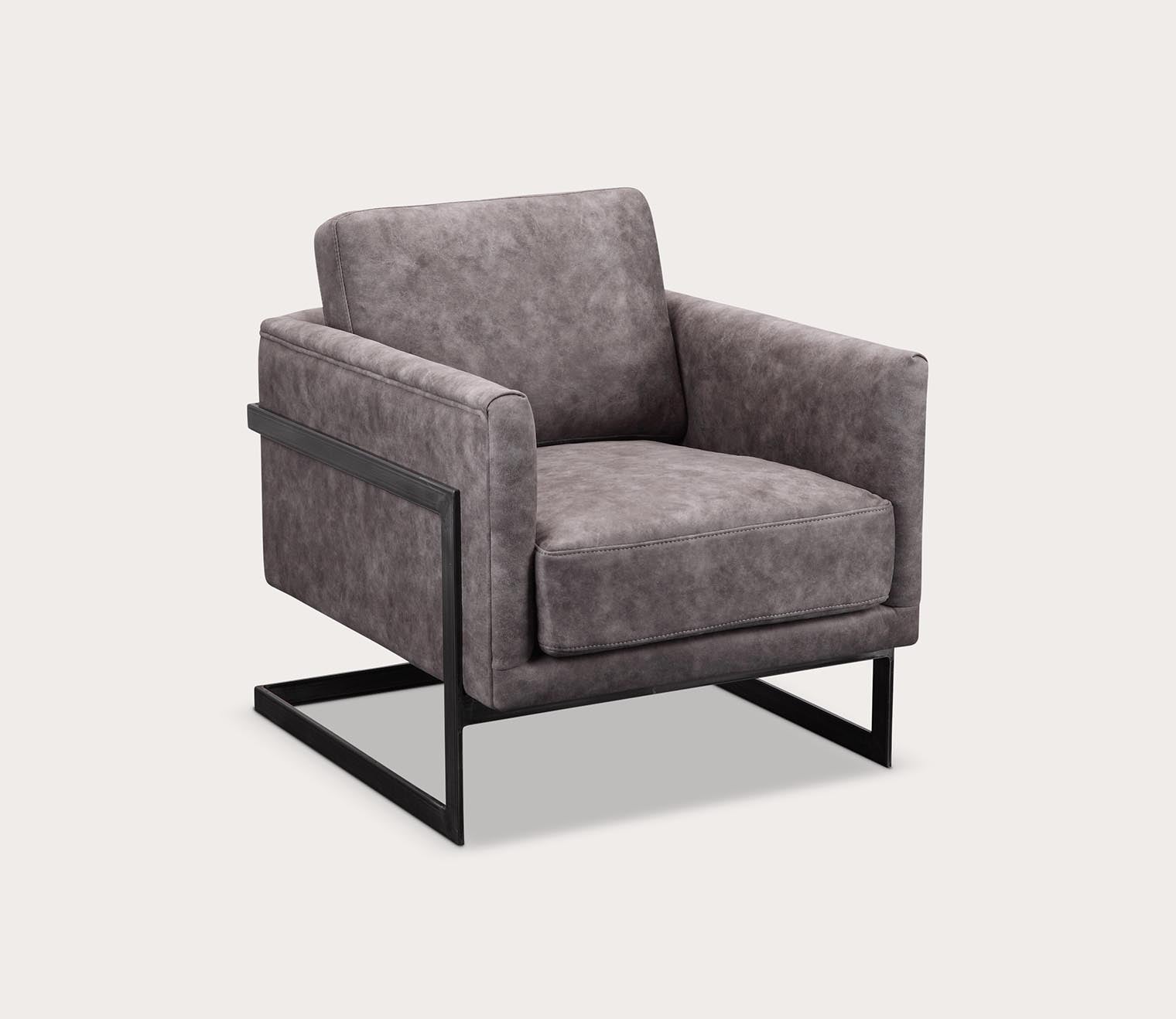 Moe's Furniture Luxley Iron Frame Upholstered Club Chair by Moe's Furniture