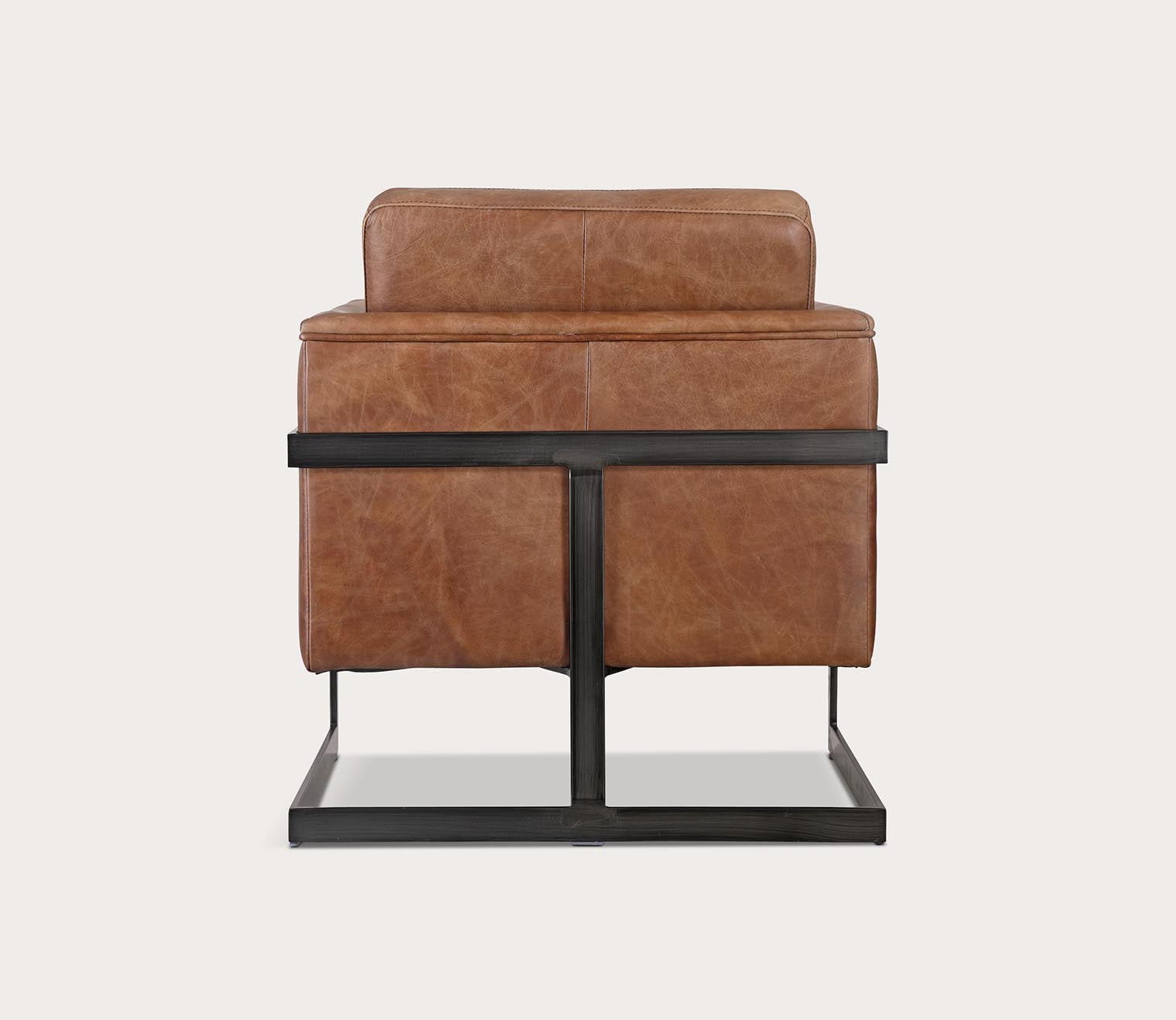 Moe's Furniture Luxley Iron Frame Upholstered Club Chair by Moe's Furniture
