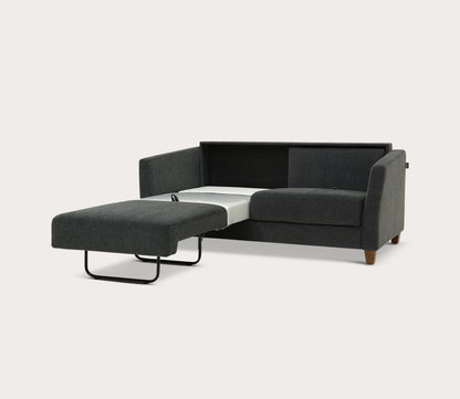 Monika Queen Sofa Sleeper by Luonto, charcoal, part open