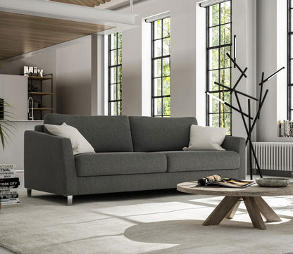 Monika King Sofa Sleeper in charcoal - roomscene