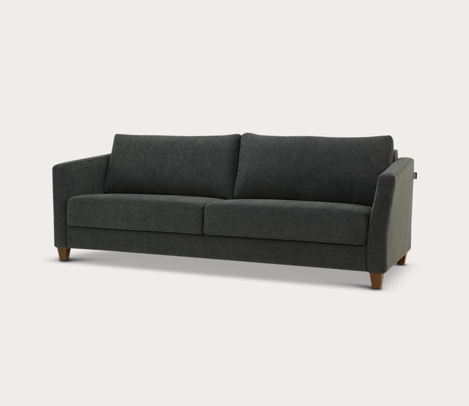Monika King Sofa Sleeper by Luonto in Charcoal, silo