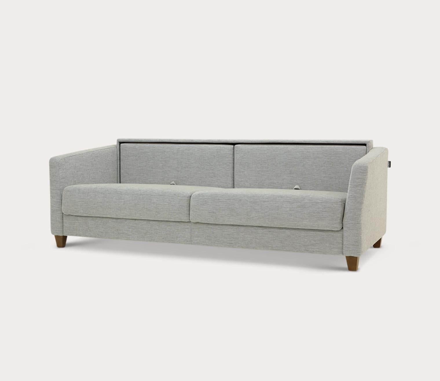 Monika King Sofa Sleeper by Luonto, gray,  silo, part open