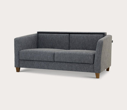 Monika Sofa Sleeper by Luonto in Charcoal, silo, part open