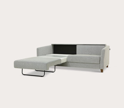Monika King Sofa Sleeper by Luonto, gray,  silo, part open
