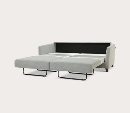 Monika King Sofa Sleeper by Luonto, gray,  silo, opened