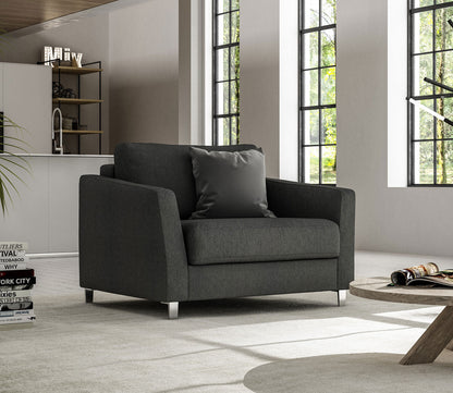Monika Chair Sleeper by Luonto in charcoal