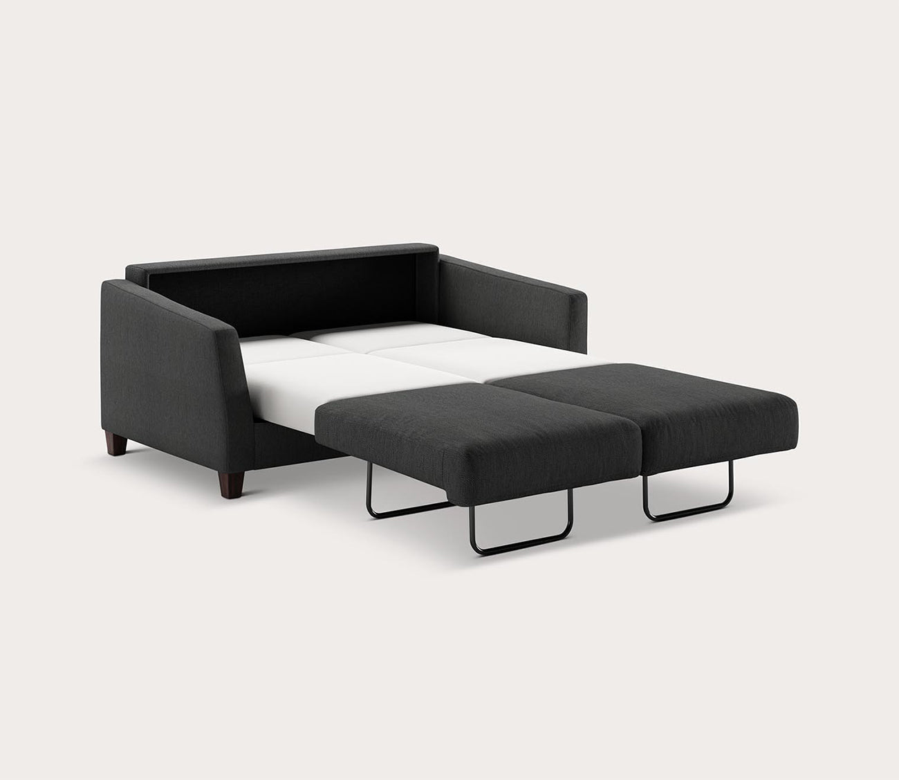 Monika Chair Sleeper by Luonto, charocal, open