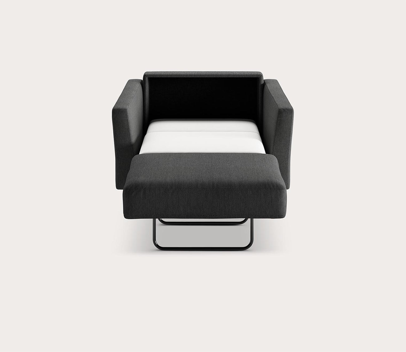 Monika Chair Sleeper by Luonto, charocal, open