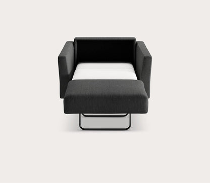 Monika Chair Sleeper by Luonto, charocal, open