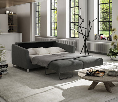 Monika Sofa Sleeper by Luonto, charcoal, opened