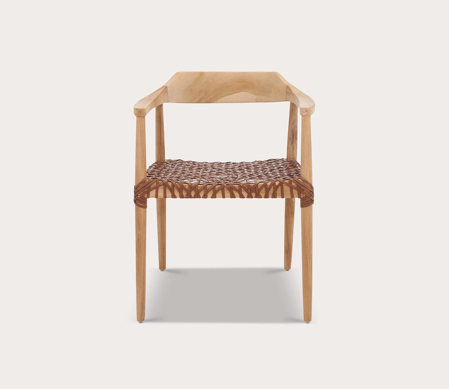 Munro Leather Woven Accent Chair by Safavieh