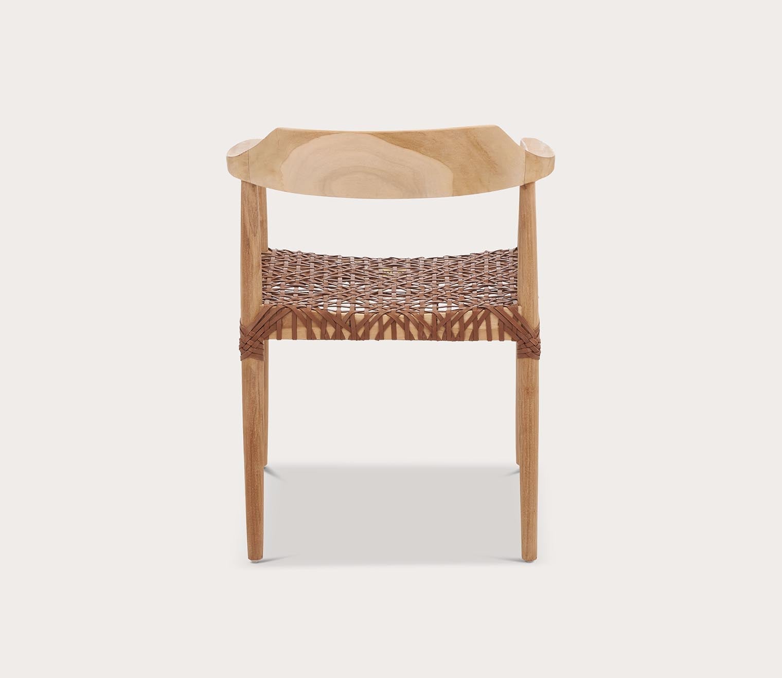 Munro Leather Woven Accent Chair by Safavieh