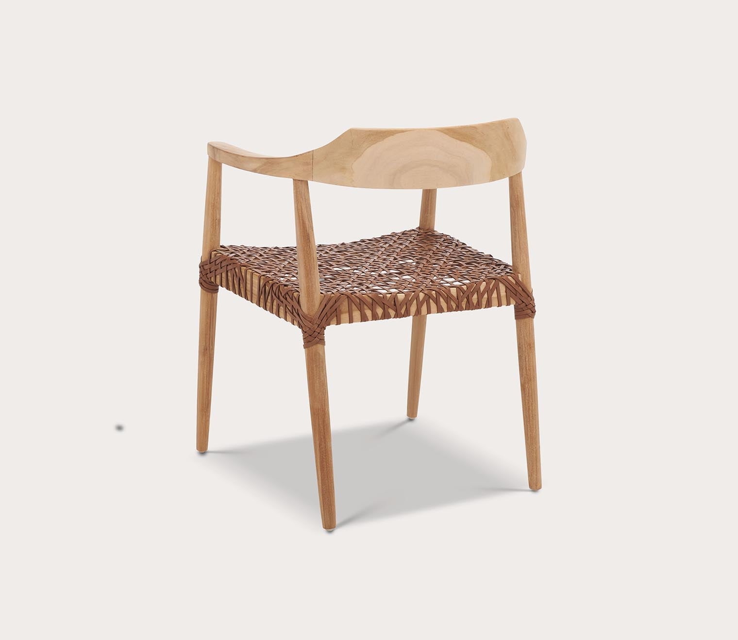 Munro Leather Woven Accent Chair by Safavieh