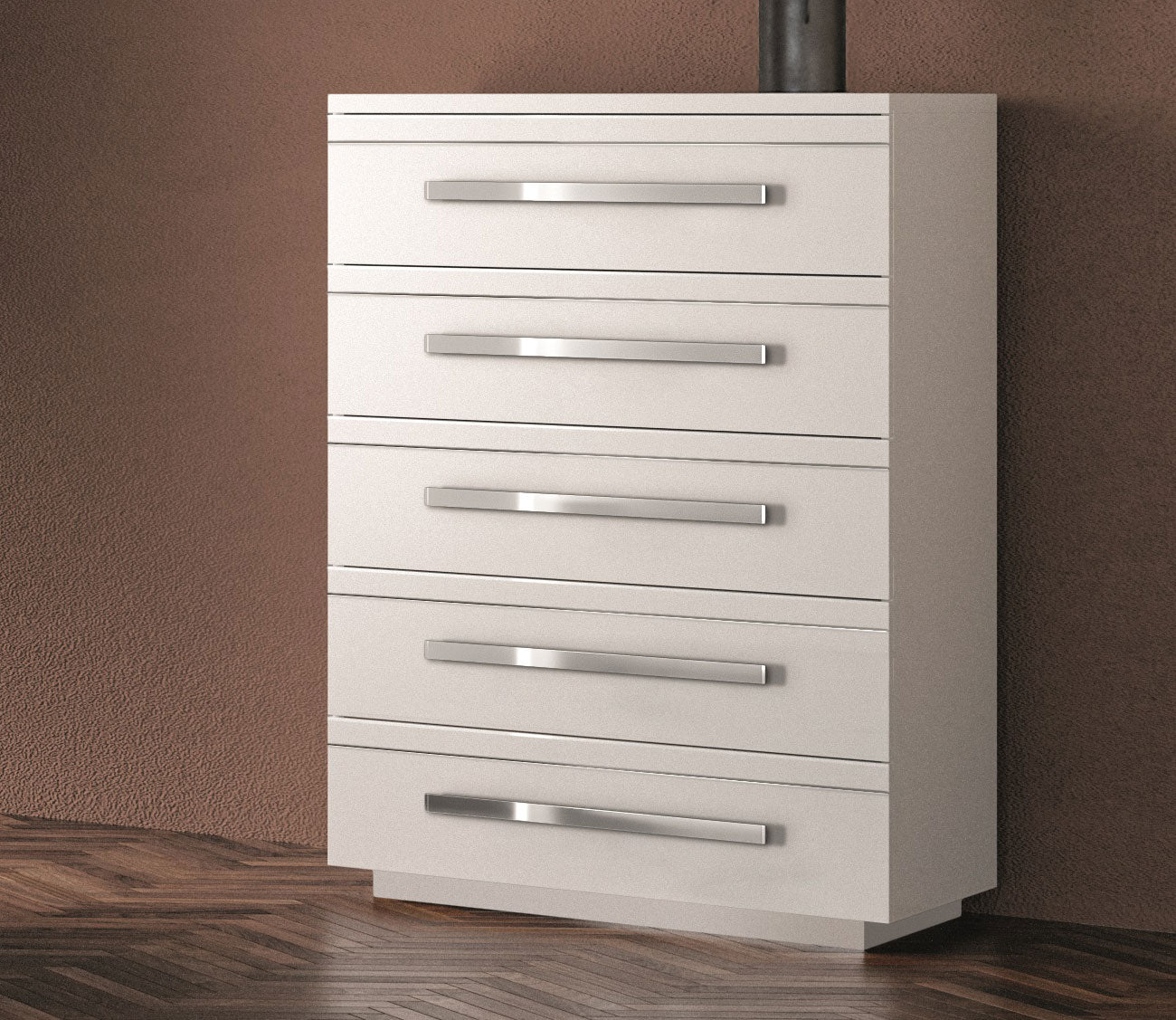 NCA Designs Palmi Lacquered 5-Drawer Chest