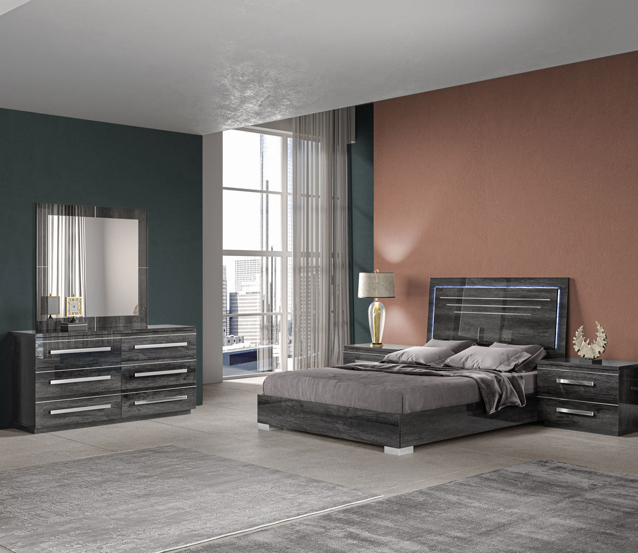 NCA Designs Palmi Lacquered 6 - Drawer Dresser by NCA Designs