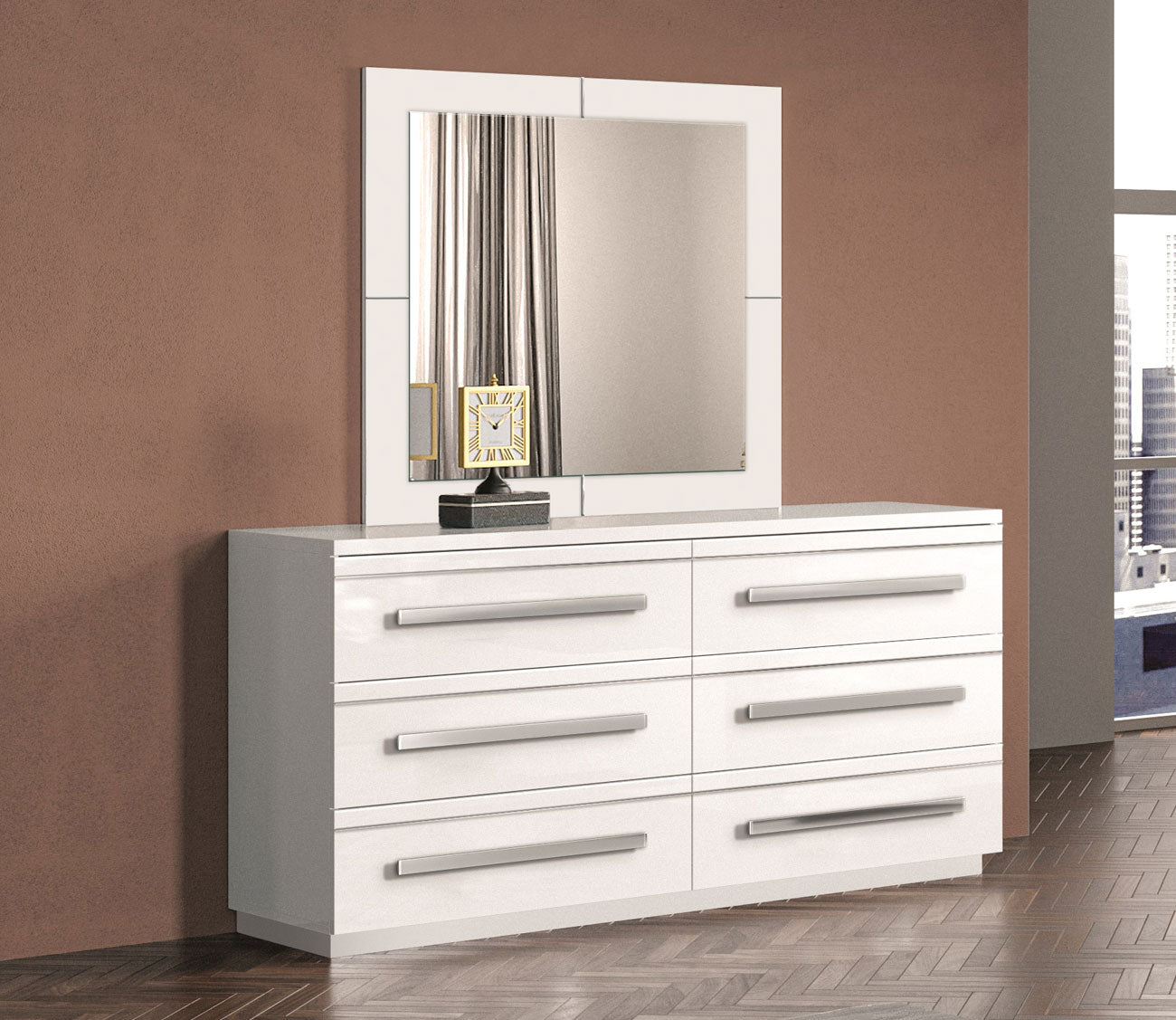 NCA Designs Palmi Lacquered 6 - Drawer Dresser by NCA Designs