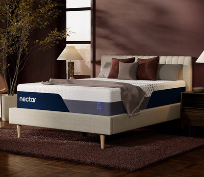 Nectar 5.1 Luxe Memory Foam Mattress in a lifestyle setting.
