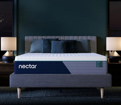 Lifestyle image of Nectar 5.1 Premier Hybrid Mattress.
