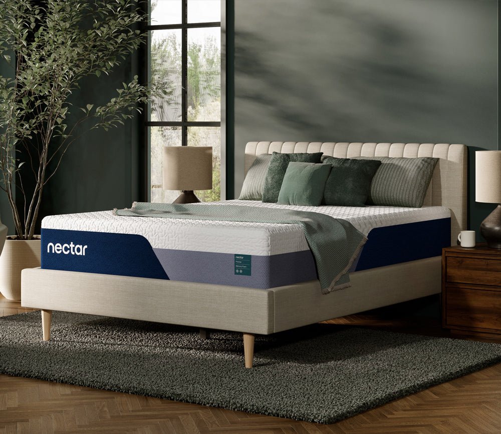 Nectar 5.1 Premier Memory Foam Mattress in a bedroom setting.