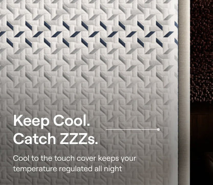 Close-up of a cool-touch quilted mattress cover.