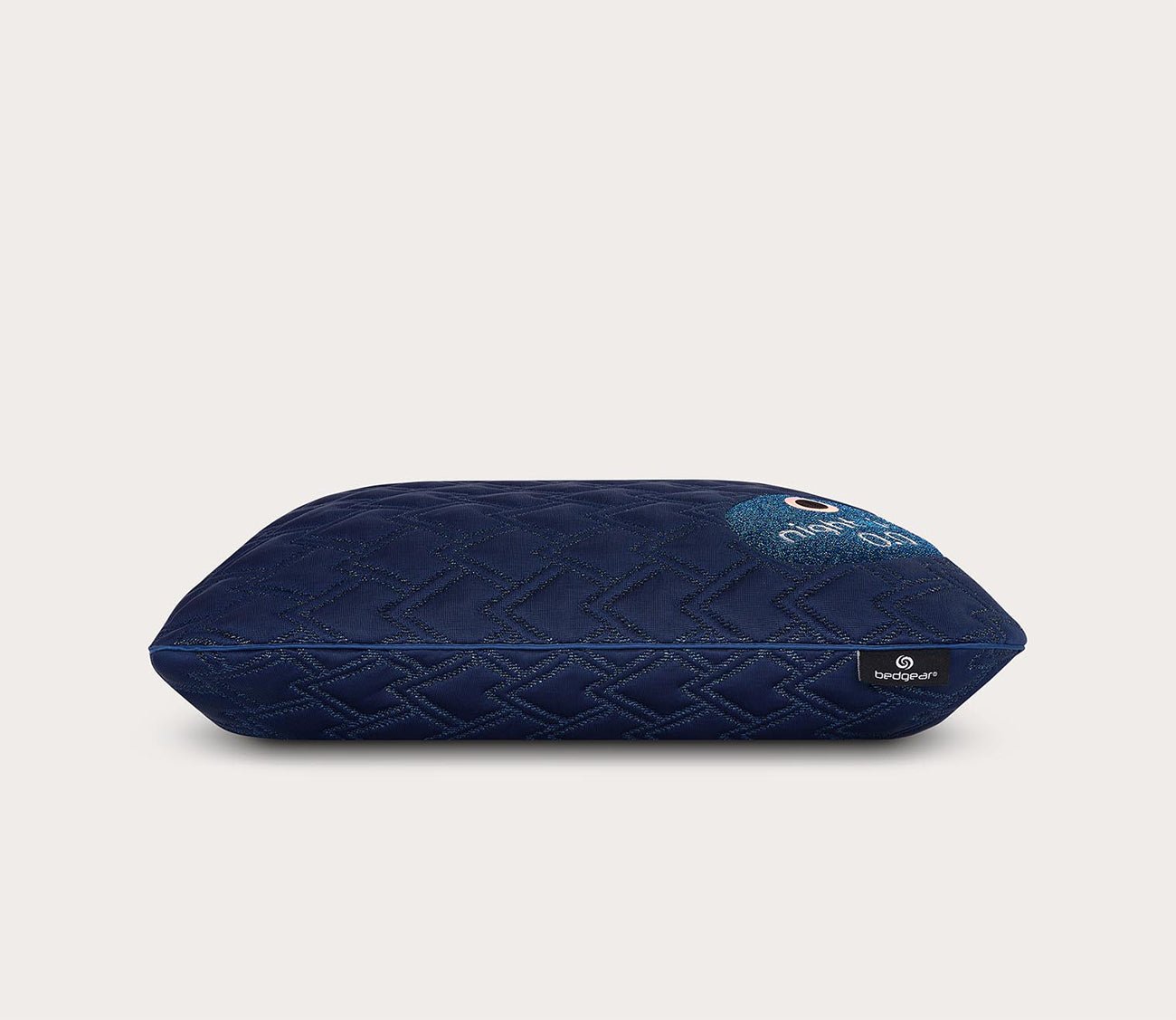 Night Ice Performance Pillow by Bedgear, silo, 0.0 loft, side angle