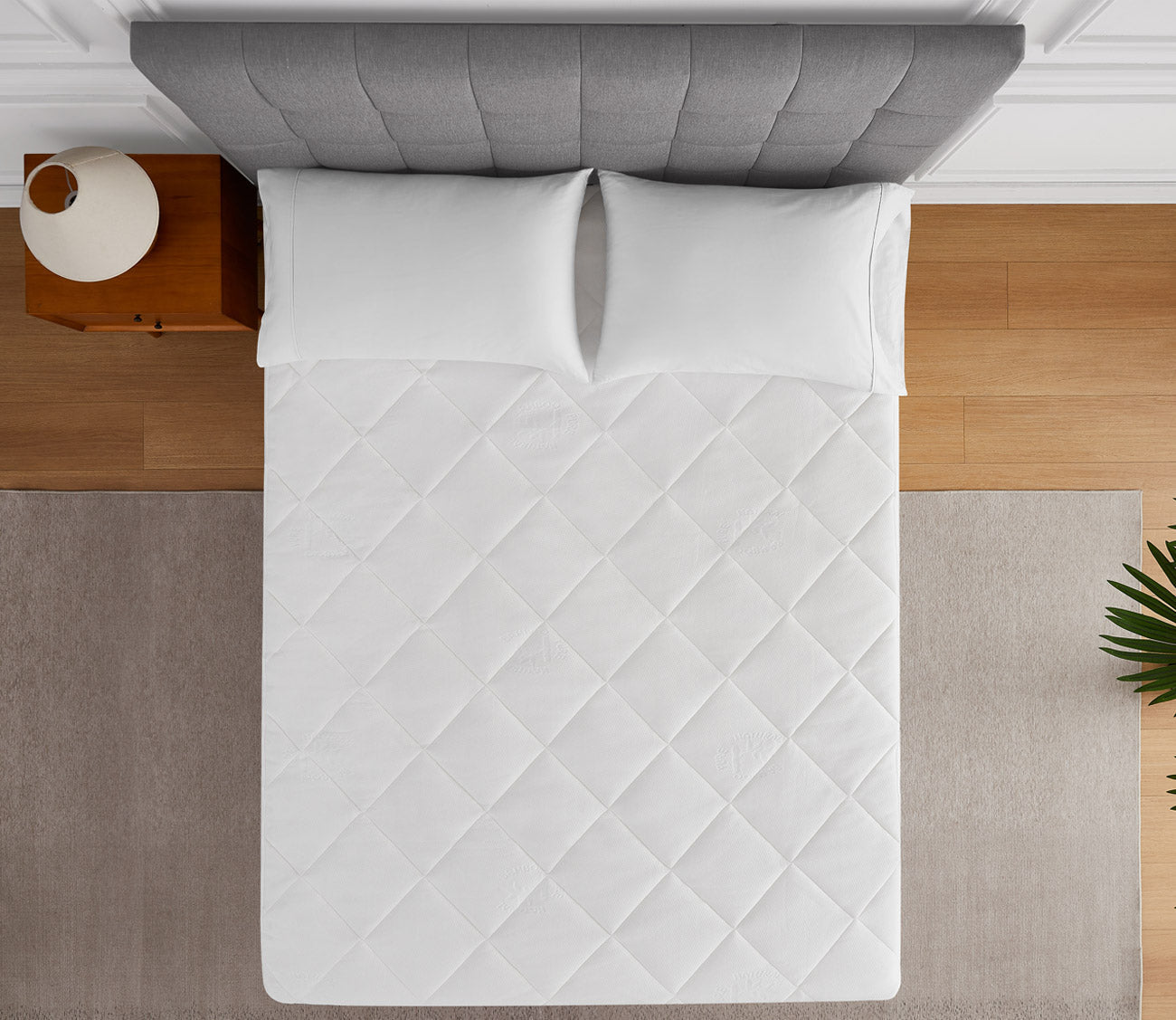 Night Song Bamboo Blend Mattress Pad by City Mattress, view from above of quilted top