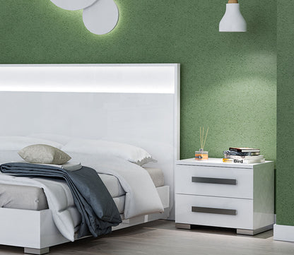 Close-up of Odessa Bed and nightstand