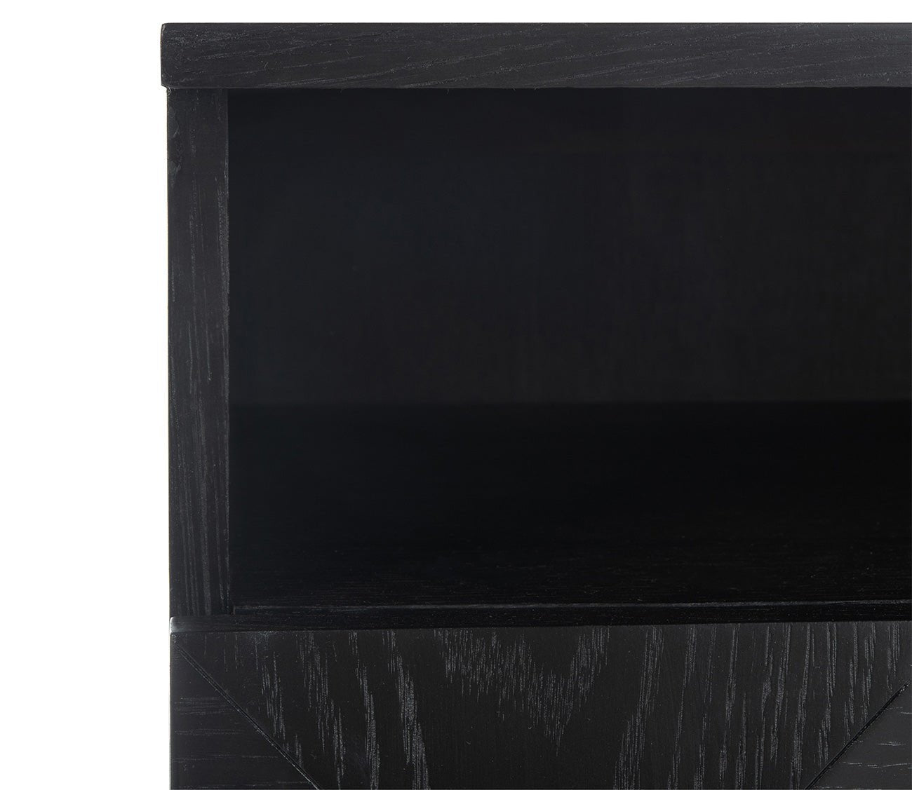Patty 2-Drawer Nightstand by Safavieh - silo closeup in black