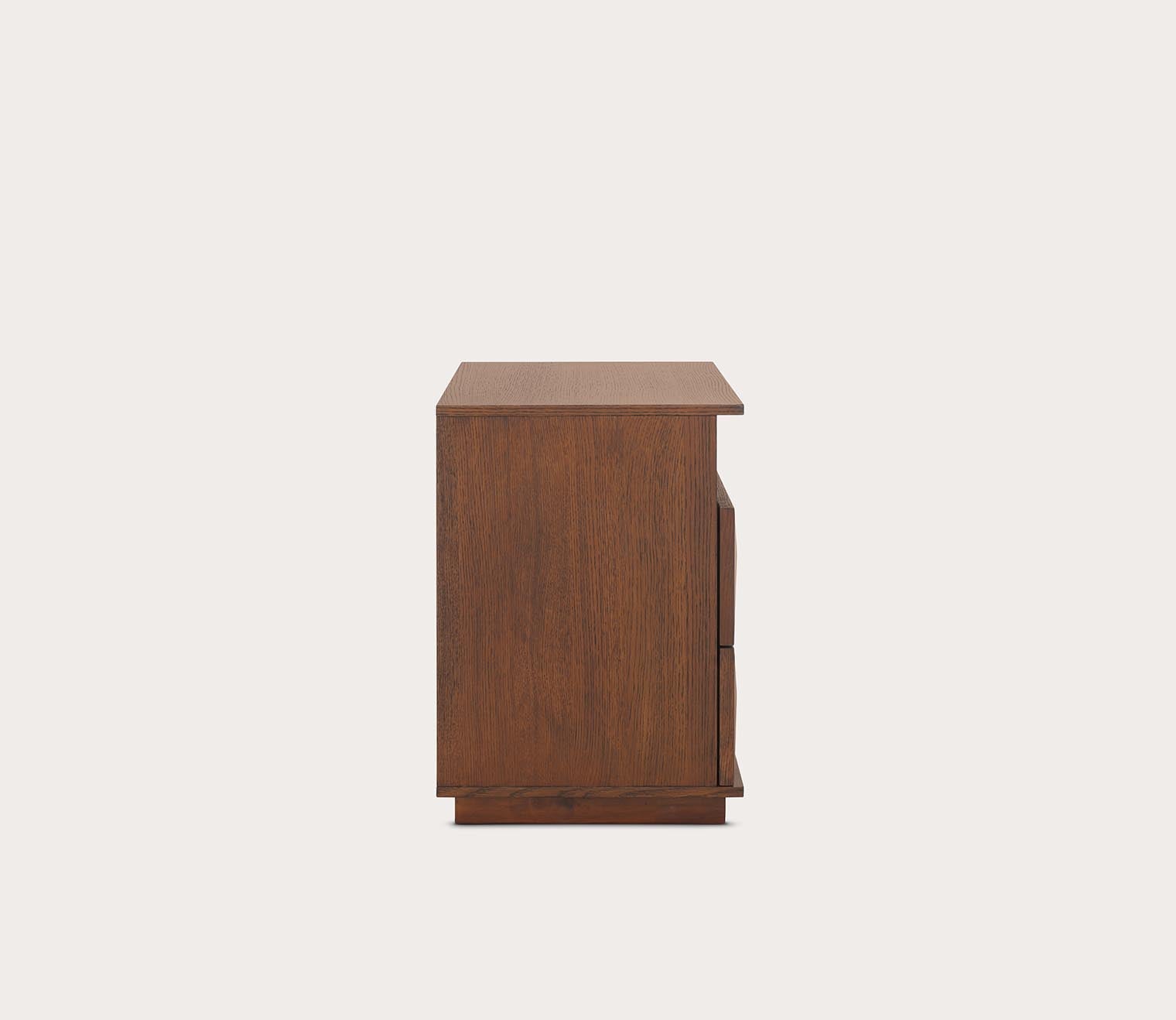 Patty 2-Drawer Nightstand by Safavieh - walnut side view