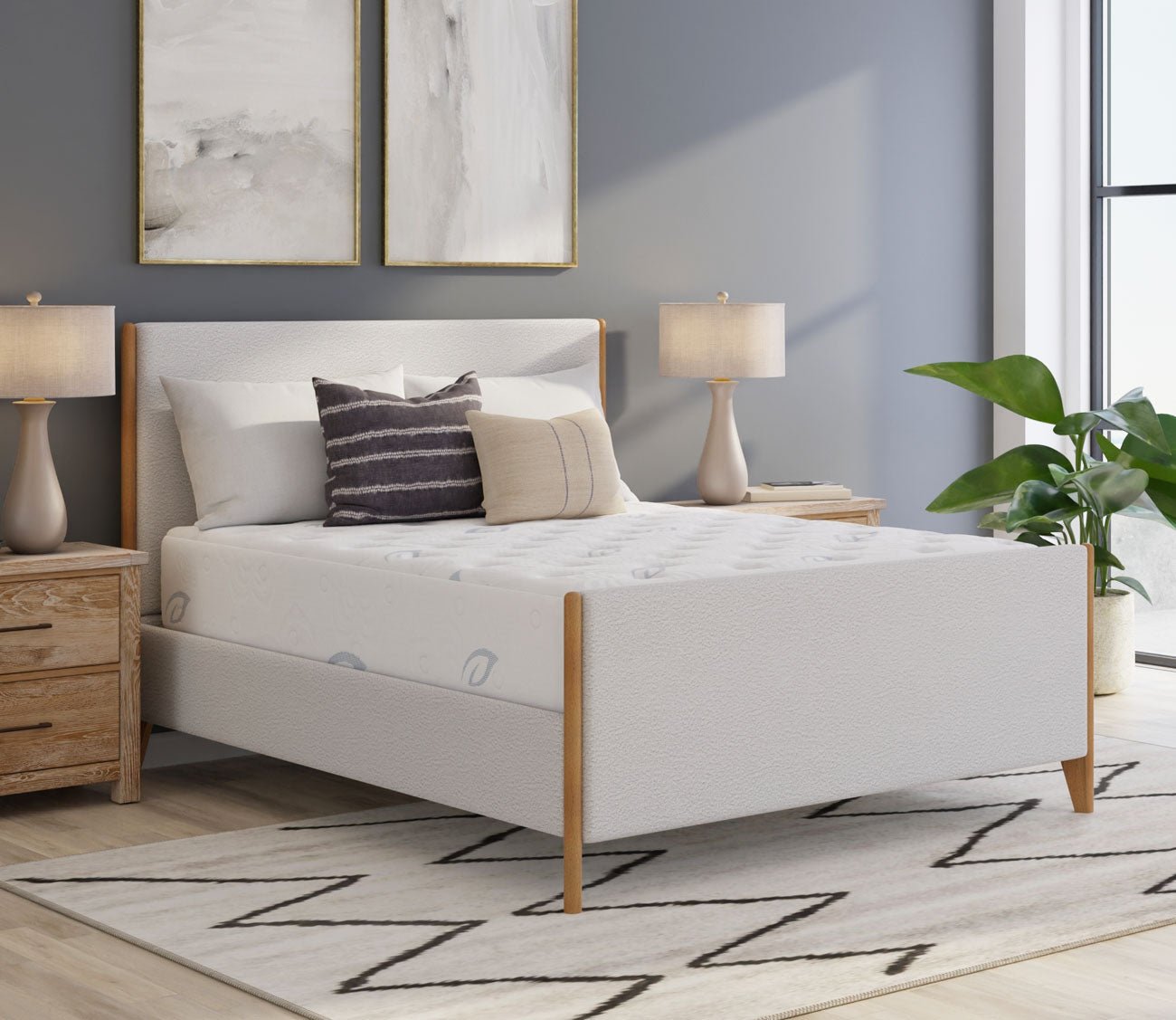 Lifestyle image of PranaSleep Asha Luxe 3.0 Plush Mattress  - angle view
