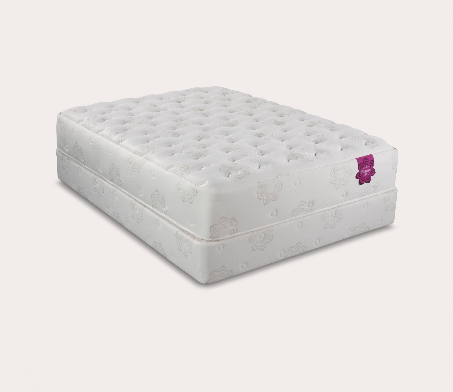 Silo image of PranaSleep Dharma Elite Super Cush Mattress - side view.
