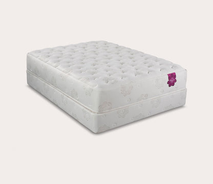Silo image of PranaSleep Dharma Elite Super Cush Mattress - side view.