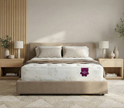 PranaSleep Dharma Elite Super Cush Mattress in a lifestyle setting.