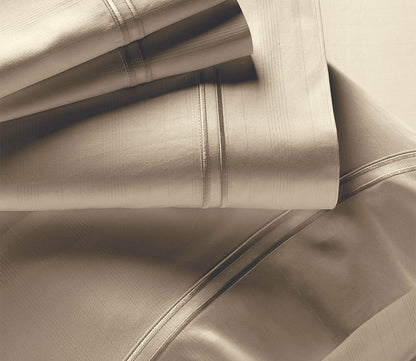 Purecare Premium Bamboo Sheet Set in SAND, closeup