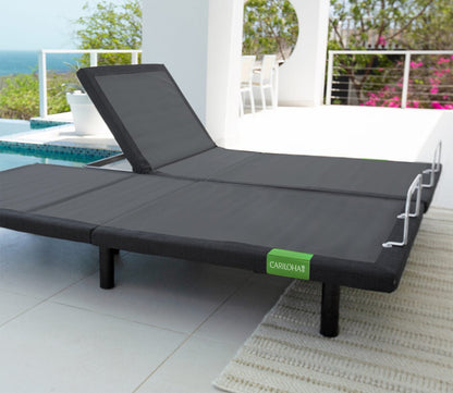 Resort Comfort Adjustable Bed Base by Cariloha, split king, one side head up, the other side flat