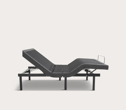 S3000 Adjustable Bed Base by Sleeptone, silo, side angle, head and legs adjusted
