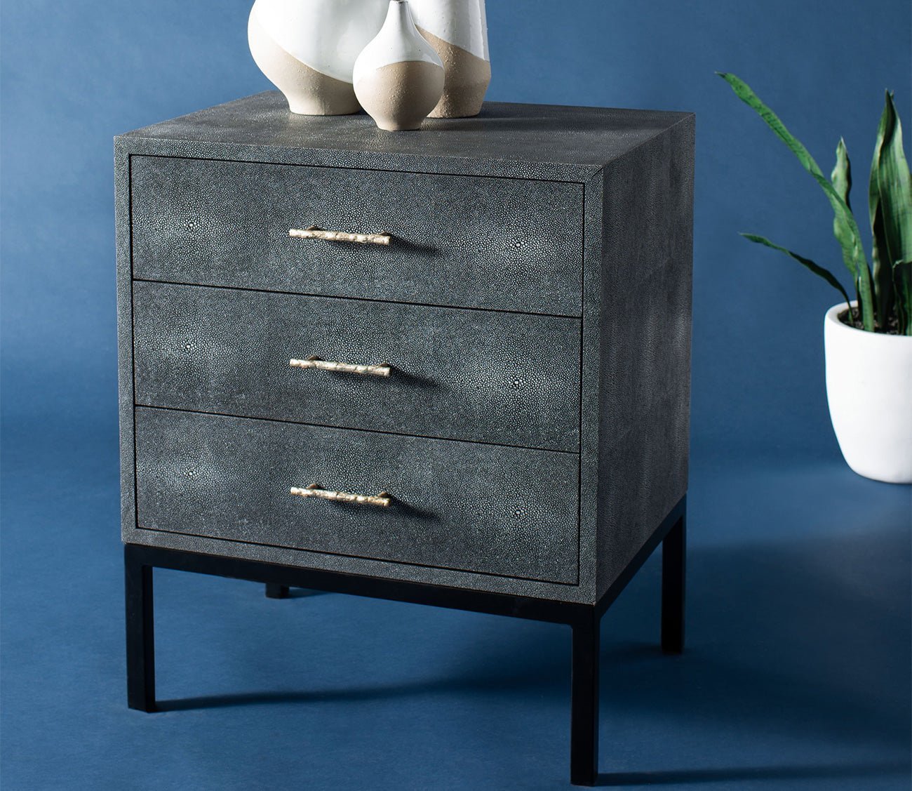 Safavieh Camden Faux Shagreen Nightstand by Safavieh