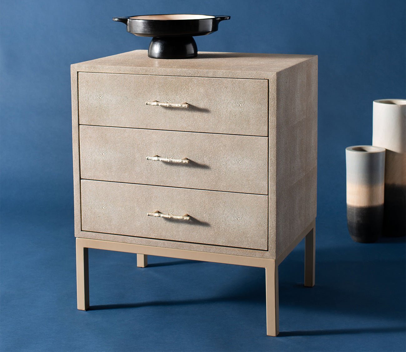 Safavieh Camden Faux Shagreen Nightstand by Safavieh