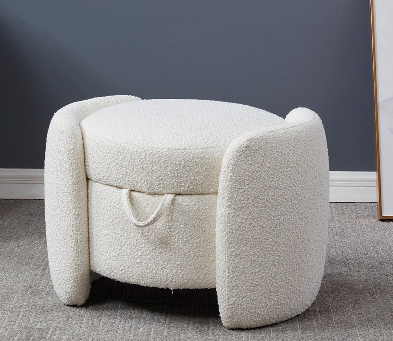 Safavieh Danianna Boucle Ottoman by Safavieh
