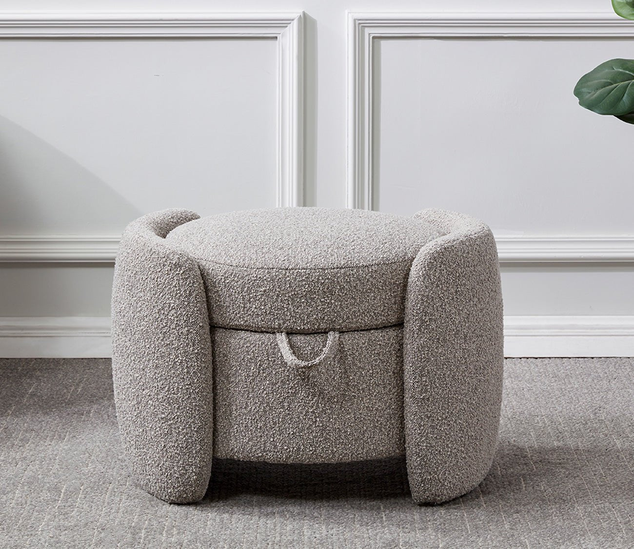 Safavieh Danianna Boucle Ottoman by Safavieh