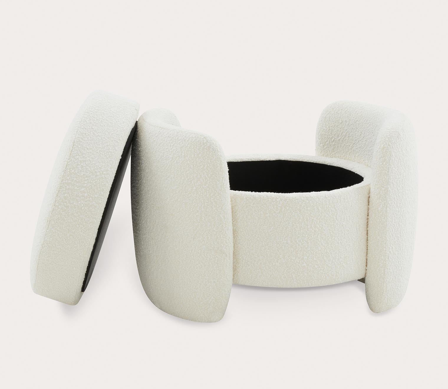 Safavieh Danianna Boucle Ottoman by Safavieh