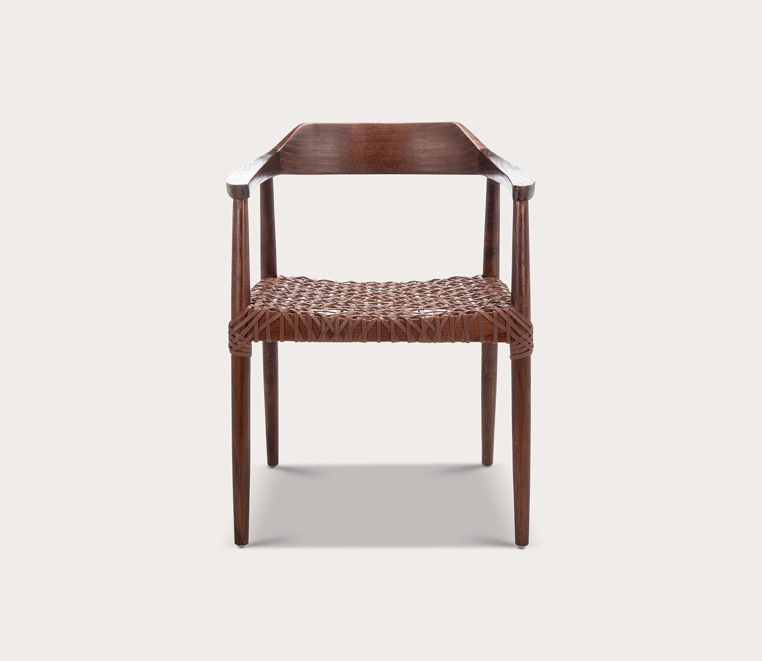 Safavieh Munro Leather Woven Accent Chair by Safavieh